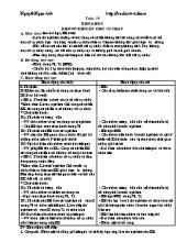 Giáo án Khoa học lớp 4 - Tuần 18 đến 31 - Nguyễn Ngọc Anh